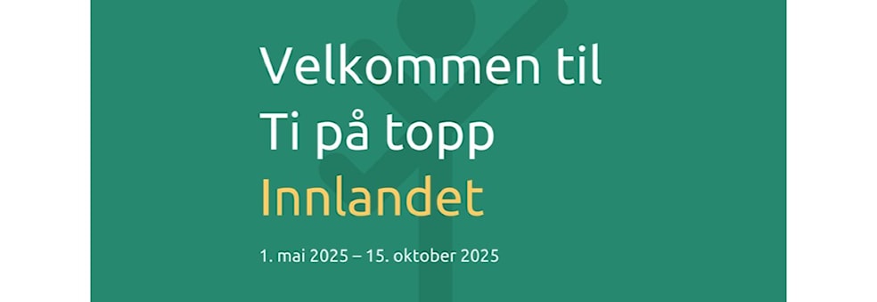 Rabattkode - Ti på topp Innlandet for SI aktiv medlemmer
